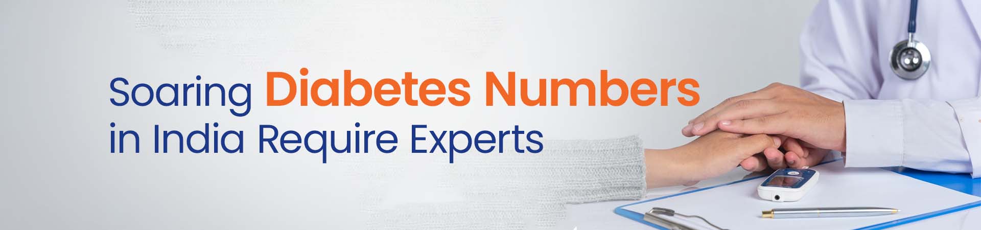 The blog showcases an image underscoring the escalating numbers of diabetes in India, underscoring the urgent need for experts in the field.