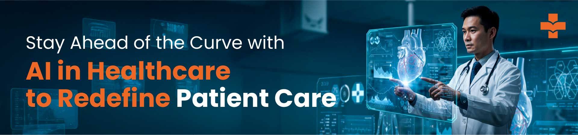 Doctor using AI-driven healthcare technology for improved patient outcomes