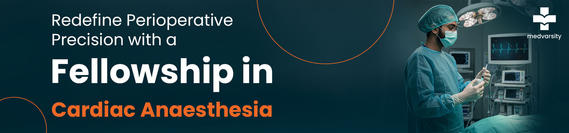 Doctor performing cardiac anaesthesia during surgery